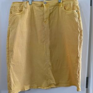 Cute yellow denim skirt